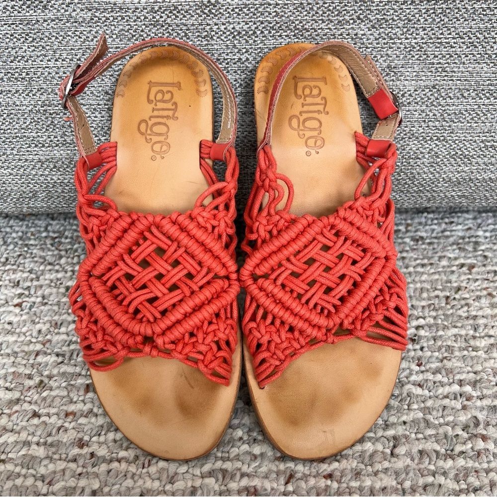 Anthropologie Latigo Ophelia Macrame Sandals